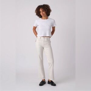 Amo denim Bella Released Hem Jean in Vintage White